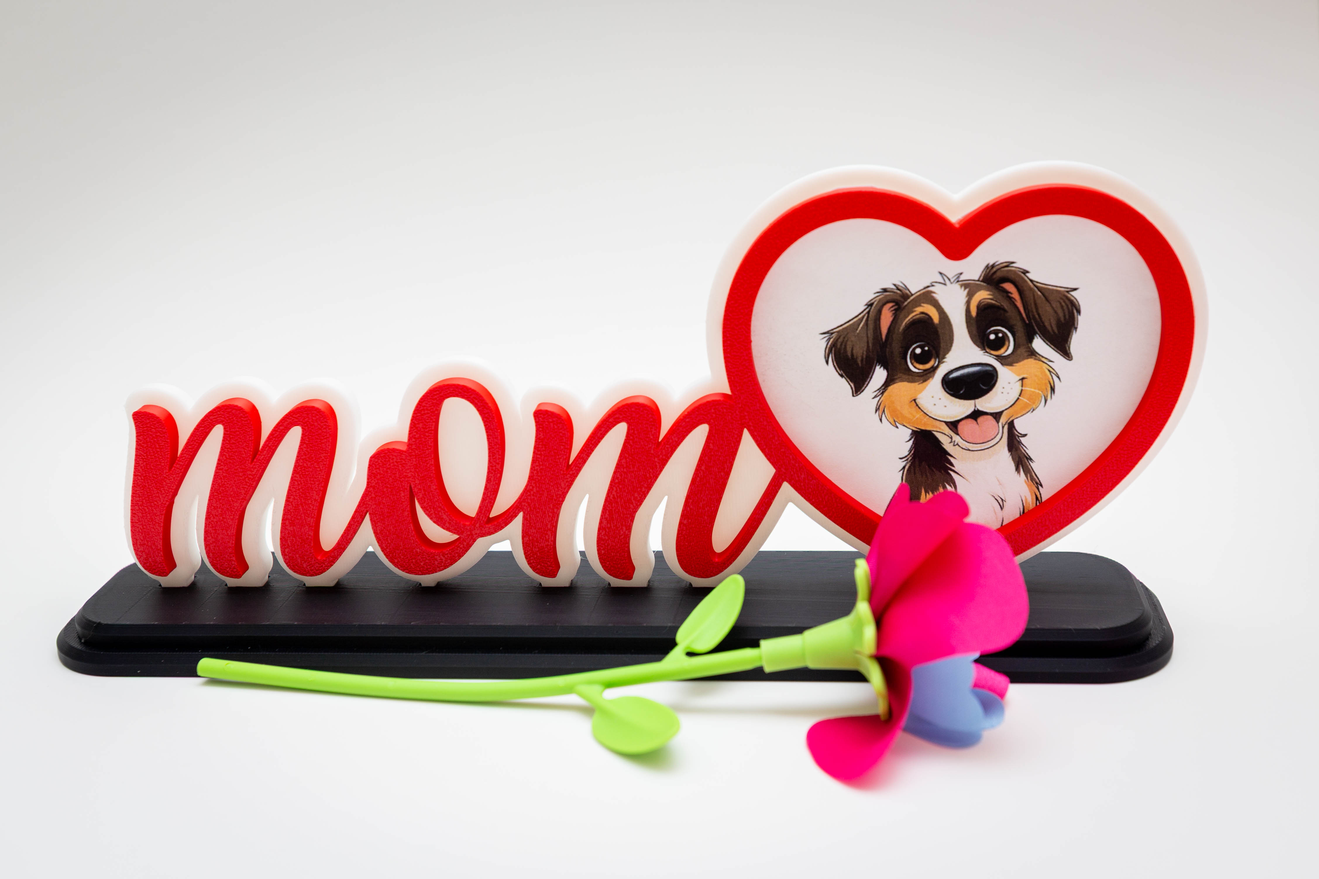 Script name sign with a heart photo frame